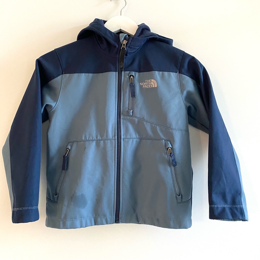 The North Face Kids Two-Tone Blue Hooded Raincoat